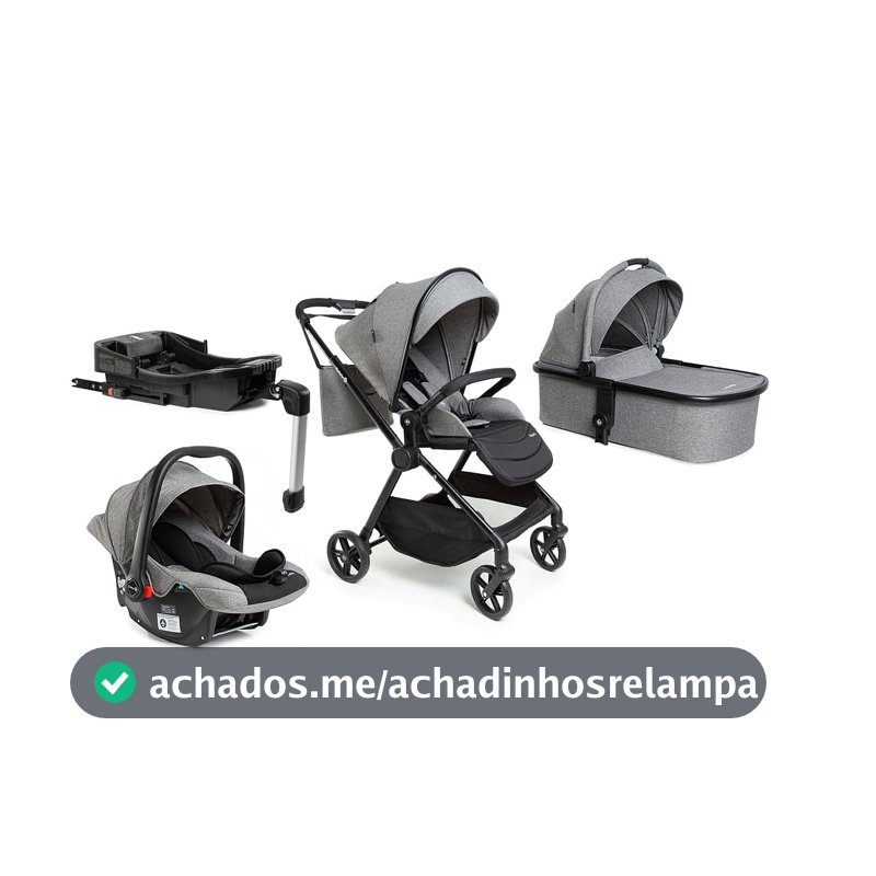 Travel System Safety 1st, Magnific, com Isofix, 5 em 1, 0 a 22kg, Grey Denin