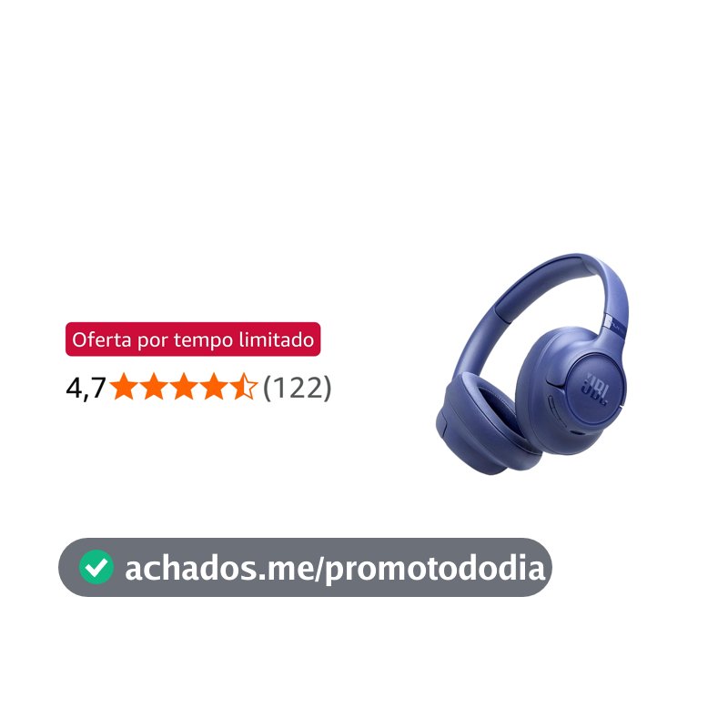 JBL, Fone de Ouvido Bluetooth Over-Ear, Tune 730BT, Sem Fio, Até 76 Horas de Bateria - Azul