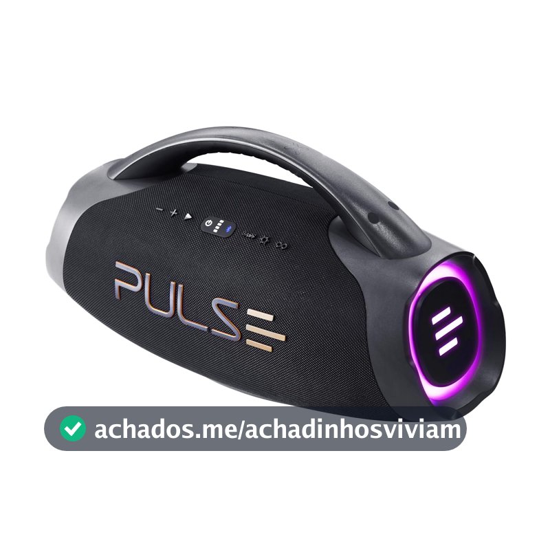 Caixa de Som Bluetooth Pulse X Boombox 220W RMS, Resistente a Água e com Iluminação LED – SP626