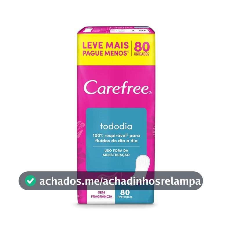 Protetor Diário Carefree Todo Dia, 80 Unidades