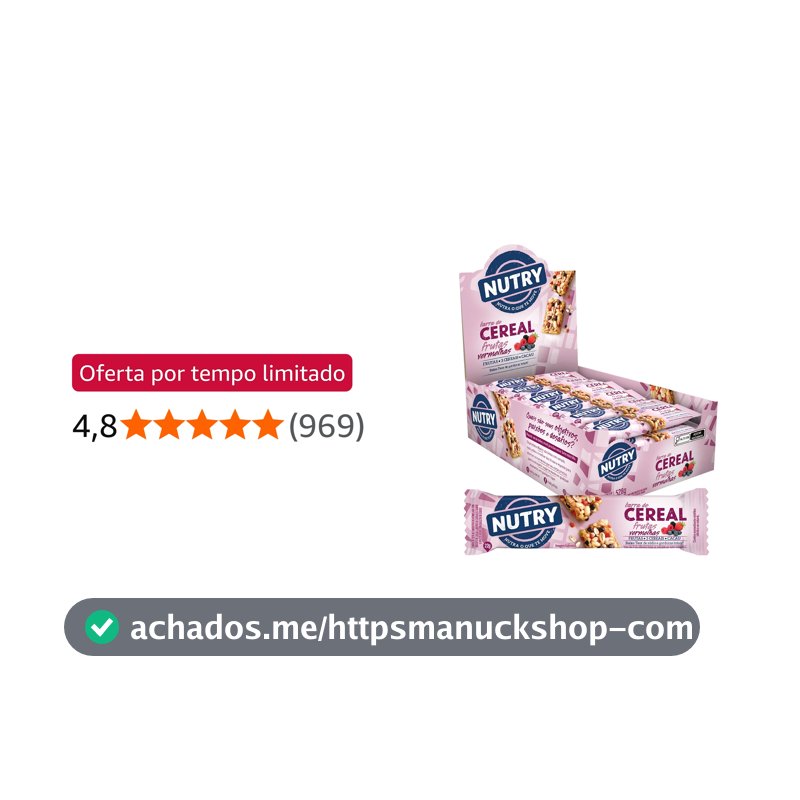 Nutry Barra de Cereais Frutas Vermelhas 22g - Display