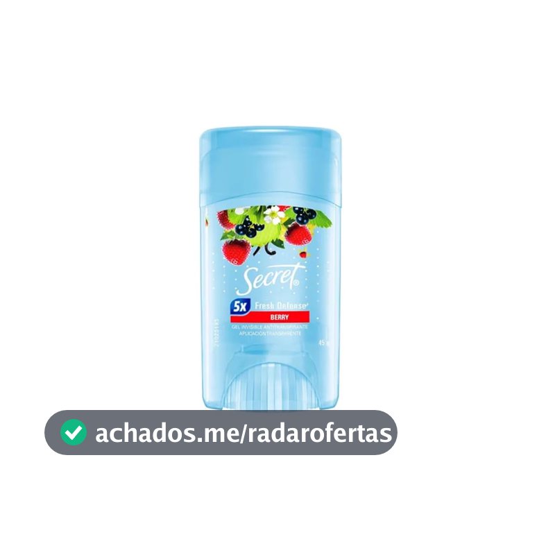 Secret Desodorante Antitranspirante em Gel Berry 45g