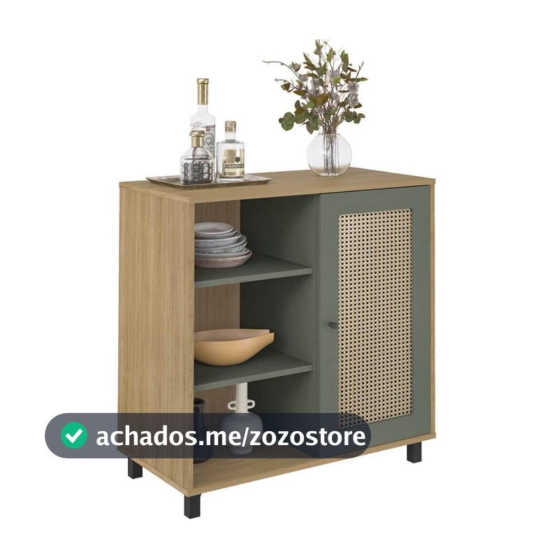 Artely Buffet Charlotte com 1 Porta, Carvalho/Menta