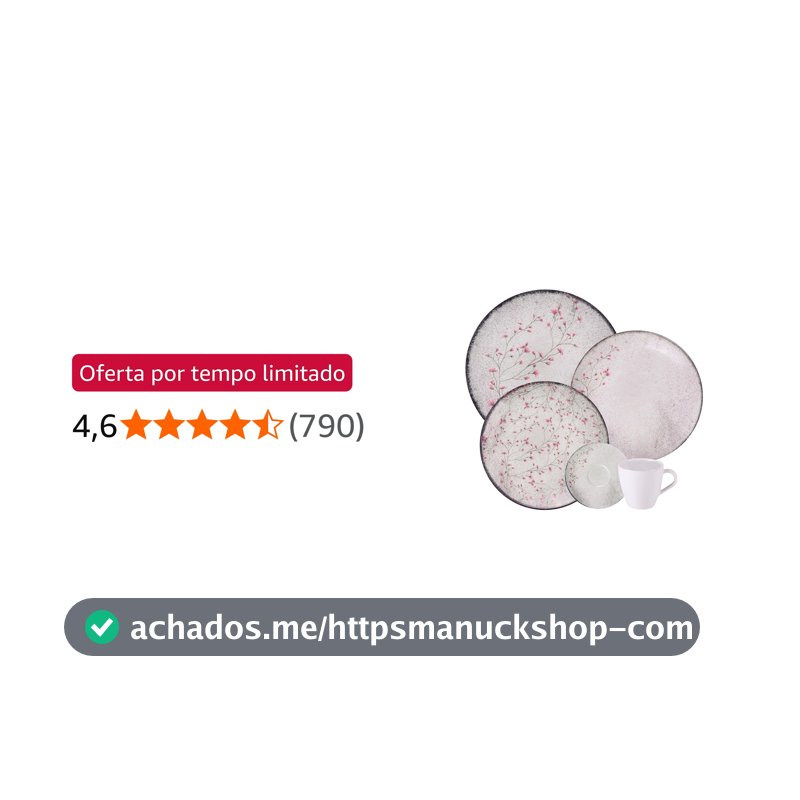 Tramontina Aparelho de Jantar Floralis em Porcelana Decorada 20 Peças