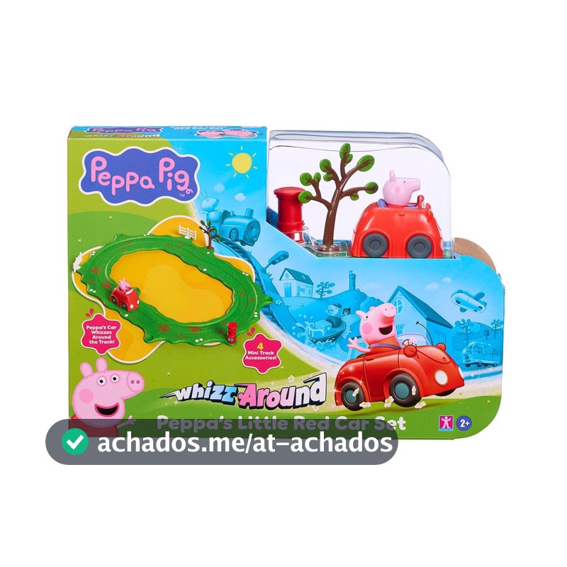 SUNNY, Peppa Pig, Playset Carrinho Vermelho Interativo, Inclui Acessórios e Miniveículo