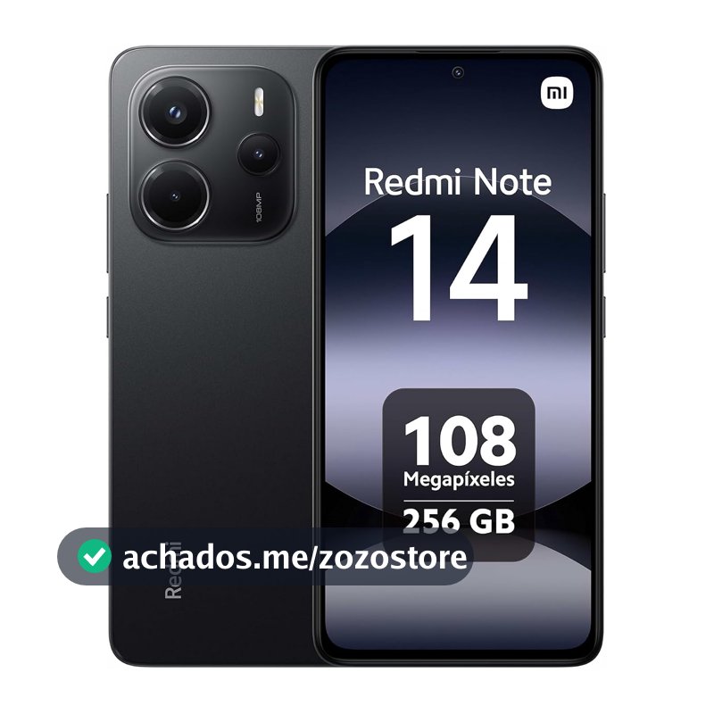 Smartphone Xiaomi Redmi Note 14 Midnight Black (Preto) 8GB RAM 256GB ROM