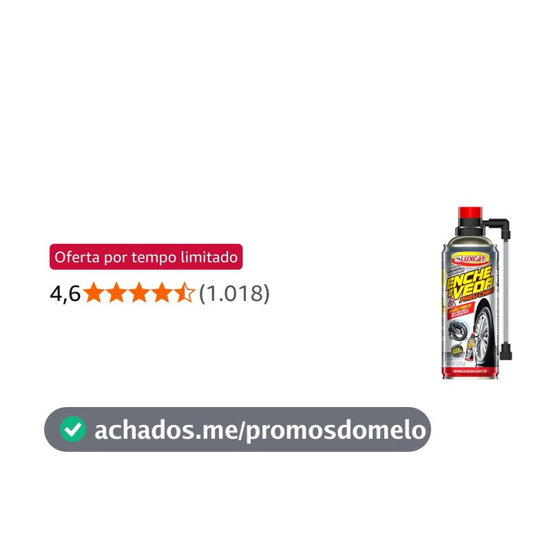 Reparador De Pneu Instantâneo Luxcar 400 Ml