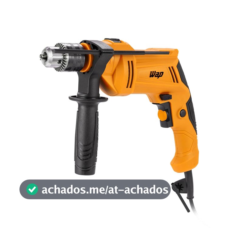 WAP Parafusadeira e Furadeira Impacto 1/2" WF 700 FE13, Limitador de Profundidade e Empunhadeira Auxiliar 40Nm 700W 127V