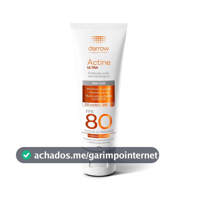 Protetor Solar Darrow Actine Ultra, FPS 80