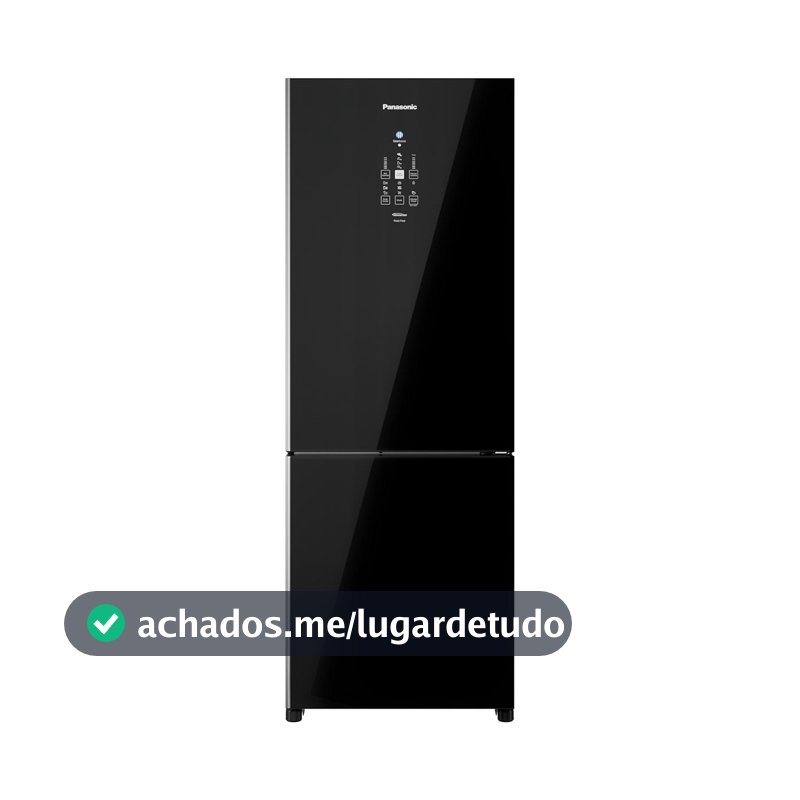 Geladeira Intuitive+ Panasonic BB71 Frost Free Inverter 511L Black Glass - NR-BB71GV7BA 127V