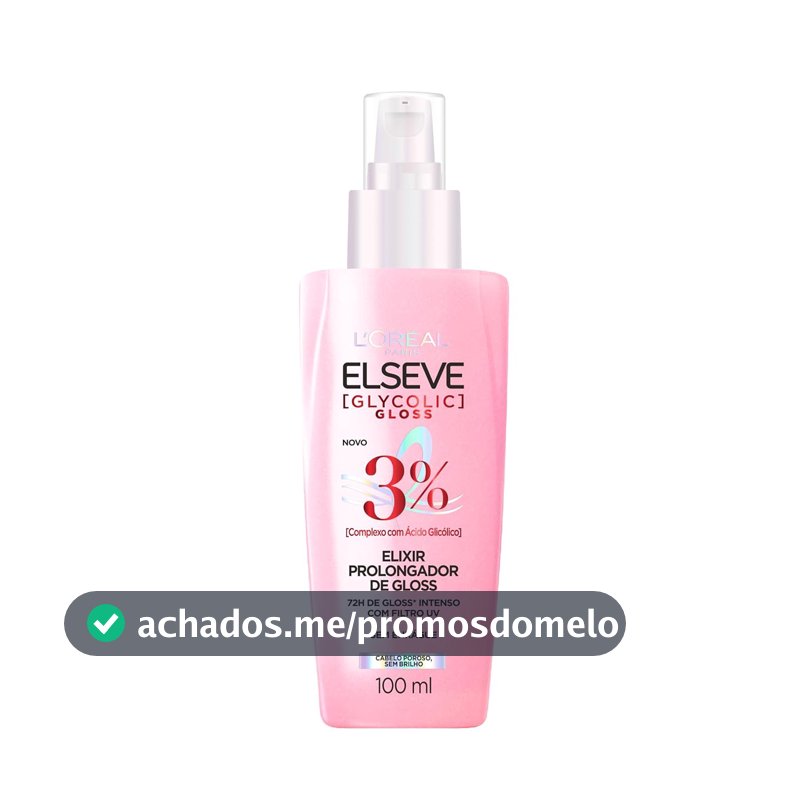 L'Oréal Paris Elseve Glycolic Gloss, Sérum Finalizador Antiporosidade 100ml