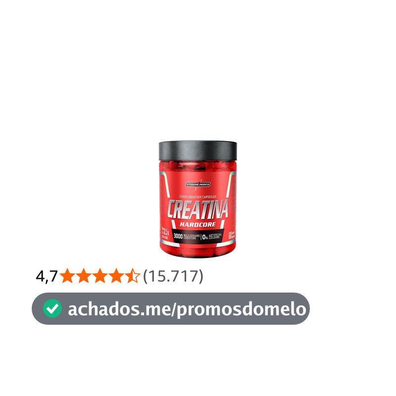 Integralmedica Creatina Hardcore 60 Cápsulas Pura Monohidratada