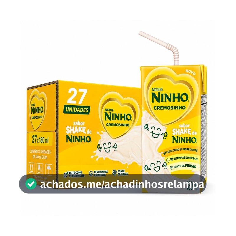 NINHO Cremosinho Sabor Shake de NINHO 180ml - 27 Unidades