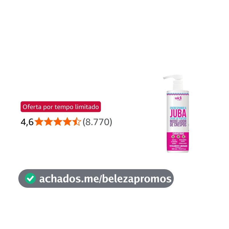 Widicare Encrespando A Juba Creme De Pentear - Widi Care Widi Care Branco Médio