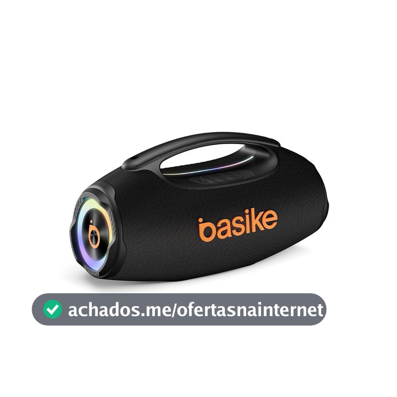 Basike Caixa de Som Bluetooth Portátil 80W RMS (Pico 120W), TWS Estéreo