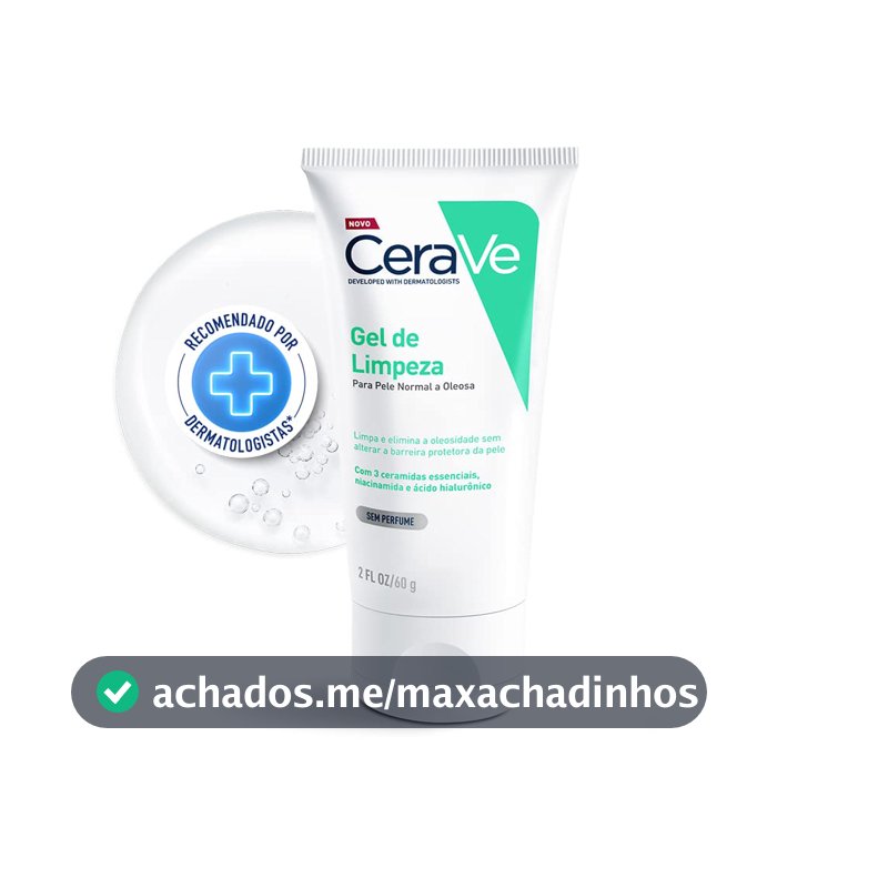 CeraVe, Gel de Limpeza Facial para pele oleosa, com Ácido Hialurônico e Niacinamida
