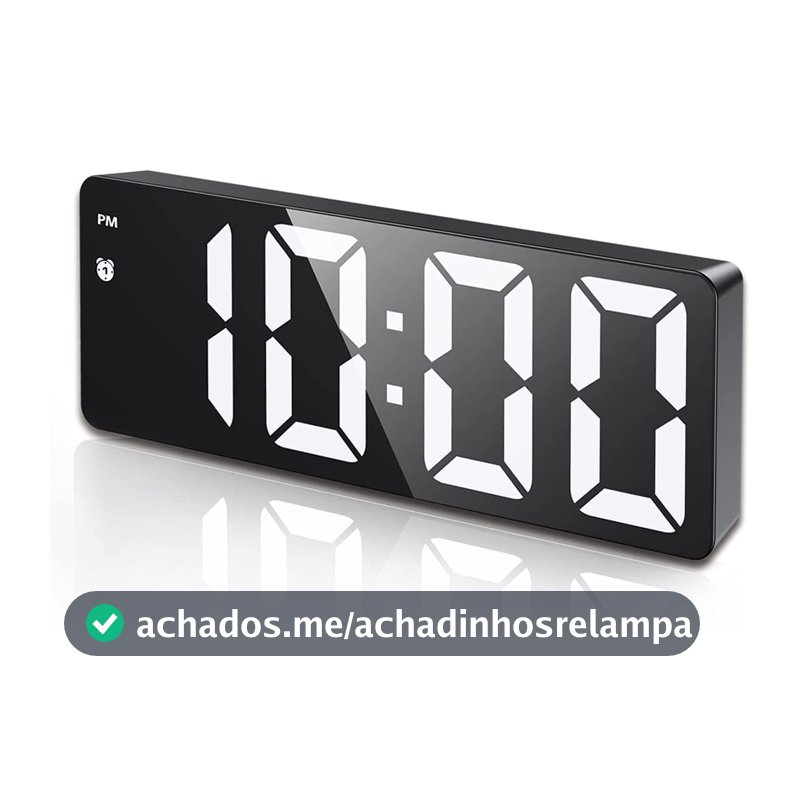 (Versão atualizada) Relógio despertador digital, Relógio LED para quarto, Relógio eletrônico de mesa com visor de temperatura, brilho ajustável, controle de voz, visor 12/24H para casa, dormitório, escritório