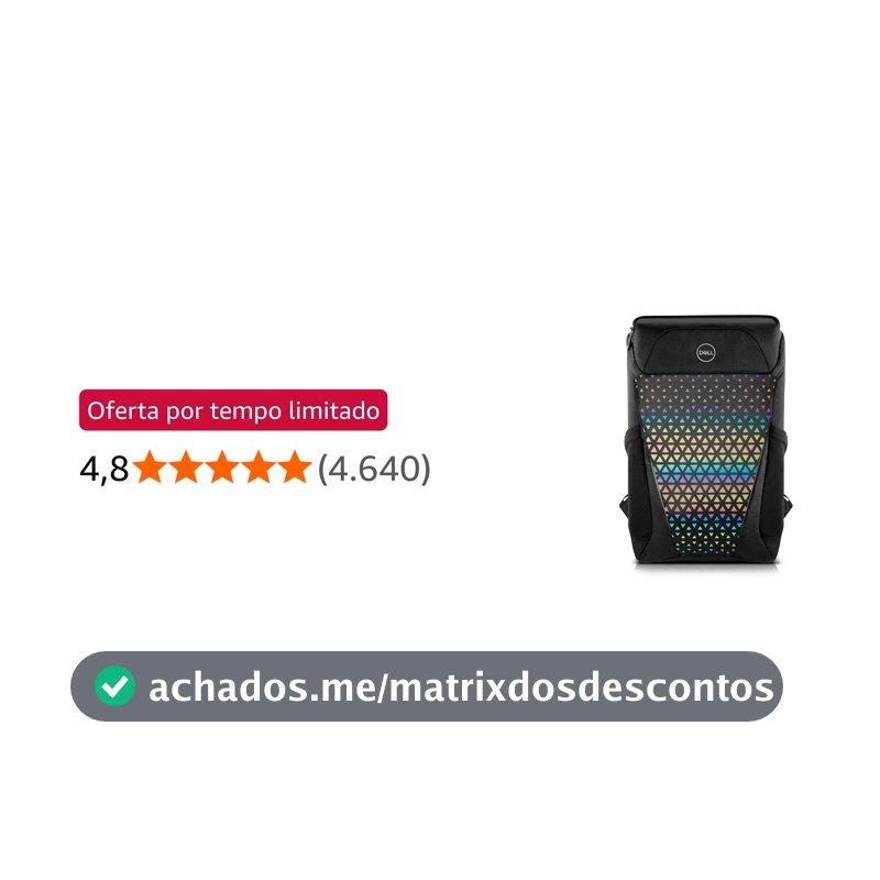 Mochila Dell Gaming 17 para Notebook, 17