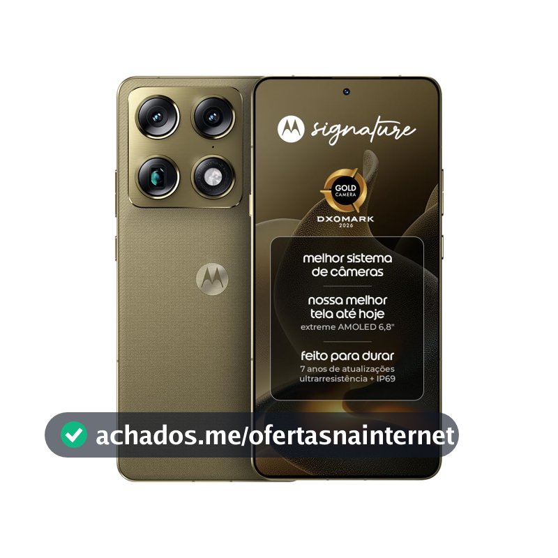 Smartphone Motorola Signature 5G 512GB 12GB RAM, 3 Cameras 50MP, Extreme AMOLED, Verde Oliva
