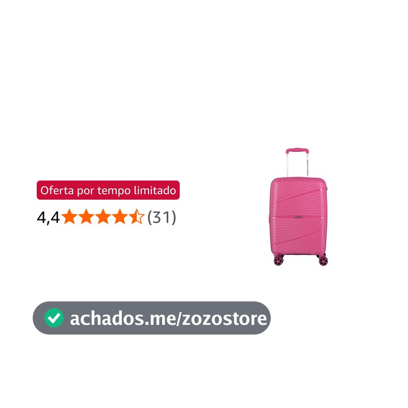 Mala de Viagem American Tourister Cosmopolis Spinner Rosa Pequena