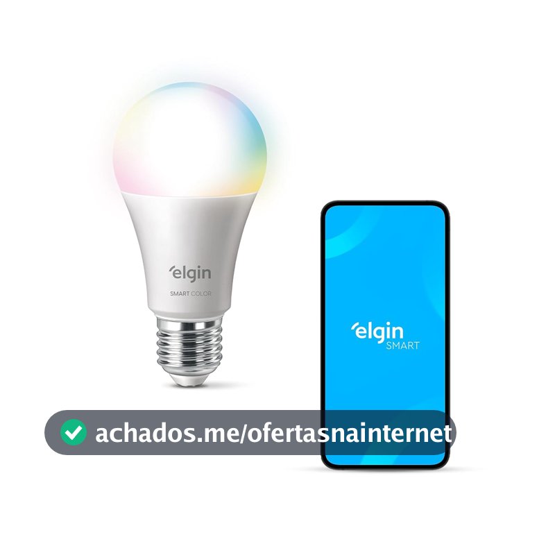 Lâmpada Inteligente Smart Color 10W Elgin RGB Wifi Compatível com Alexa e Google Home