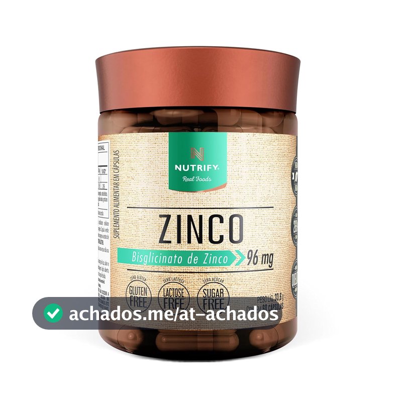 Vitamina de Zinco Nutrify 60 cápsulas