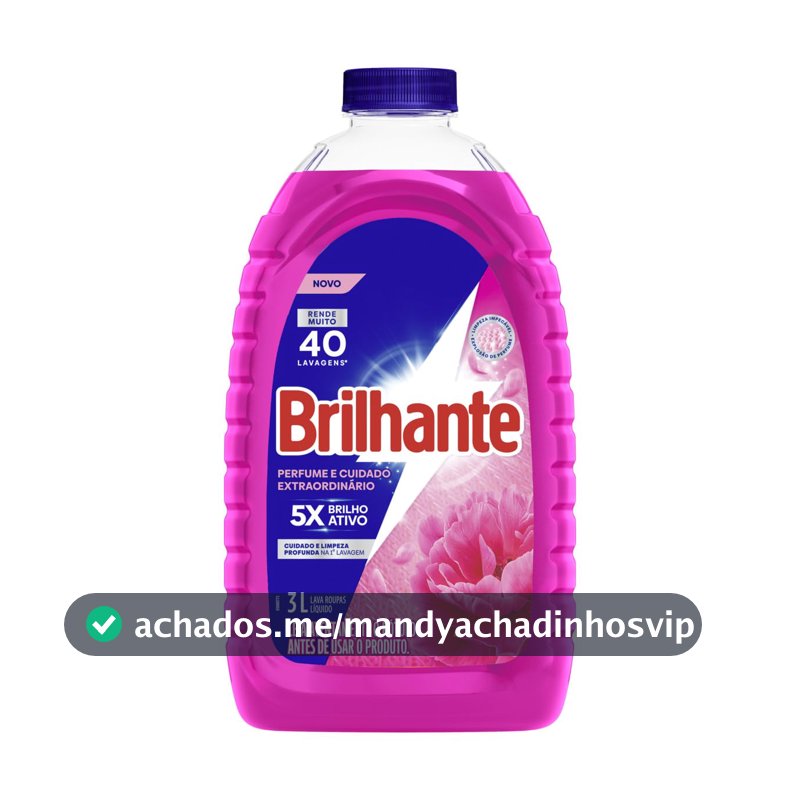Brilhante Sabão Líquido Perfume e Cuidado Extraordinário 3L