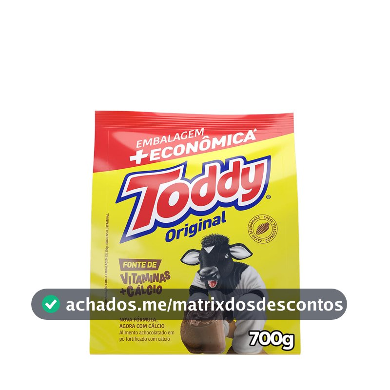 Achocolatado Em Pó Original Toddy 700G + Econômica