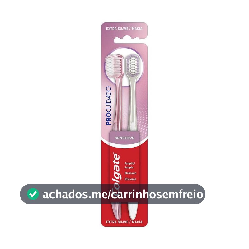 Colgate Escova de Dentes Pro Care Sensitive com Cerdas Extra Macias 2 unidades