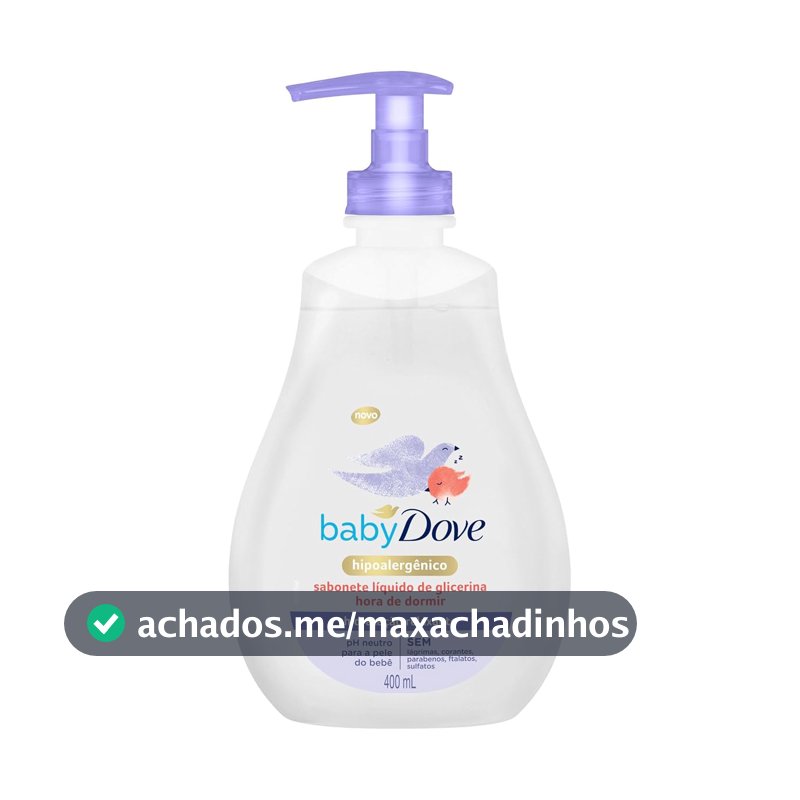 Baby Dove Sabonete Líquido De Glicerina Hidratação Relaxante Hora De Dormir Frasco 400 Ml