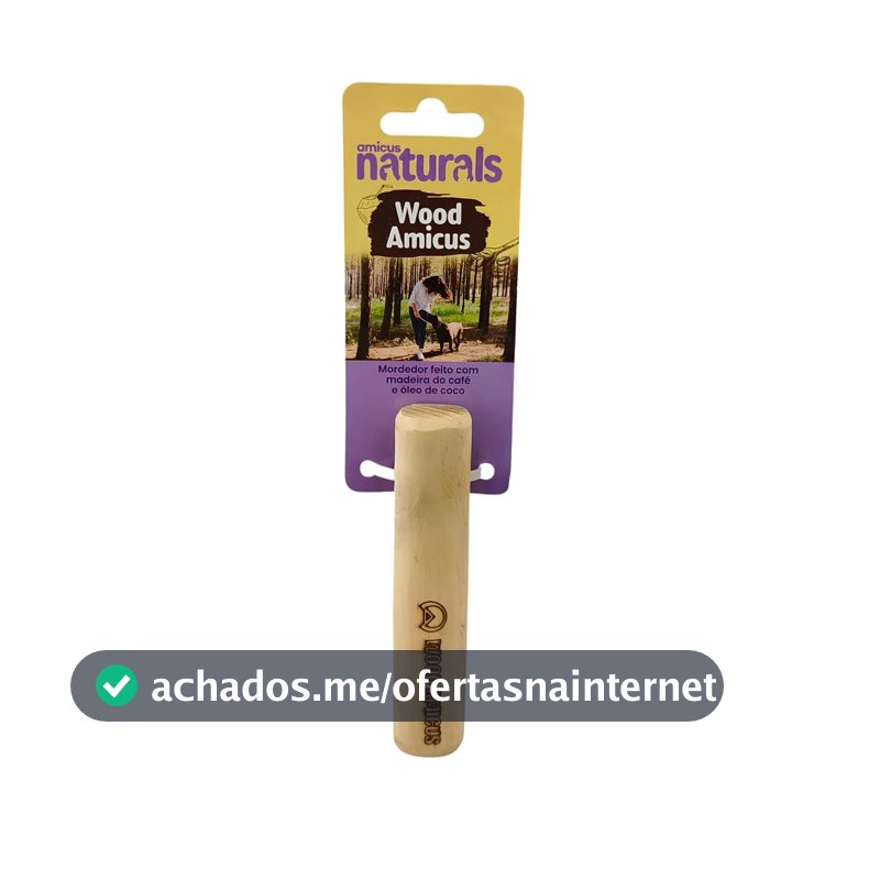 Mordedor de Madeira de Café para Cães Amicus, Pequeno, 12cm