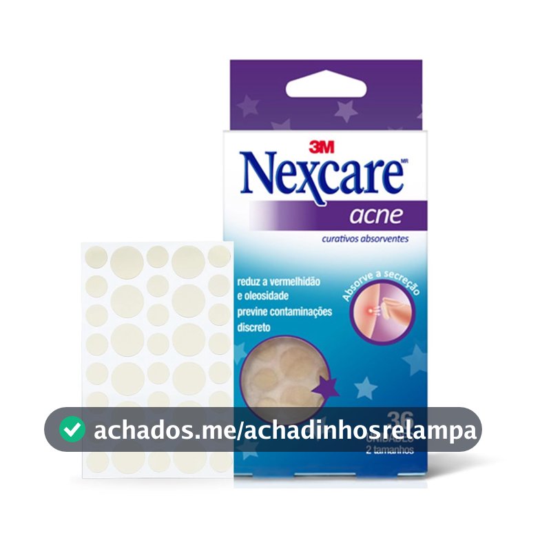 NEXCARE 3M Adesivo Hidrocoloide Transparente para Acne e Espinha 36 Un.