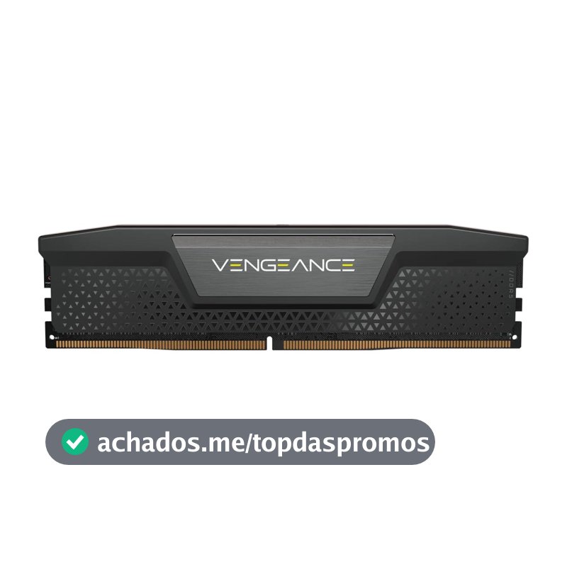 CORSAIR Memória Vengeance DDR5 RAM 16GB (1x16GB) 5200MHz CL40-40-40-77 1,25V AMD Expo Intel XMP 3.0 Desktop Computer Memory – Cinza (CMK16GX5M1B5200Z40)