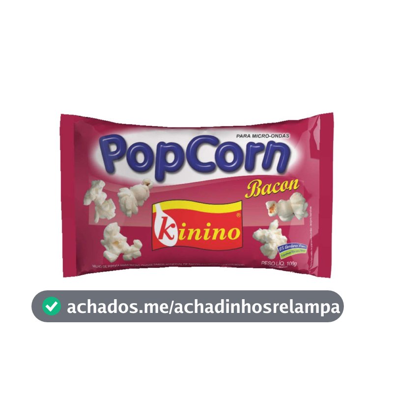 PIPOCA MICROONDAS BACON KININO 100G
