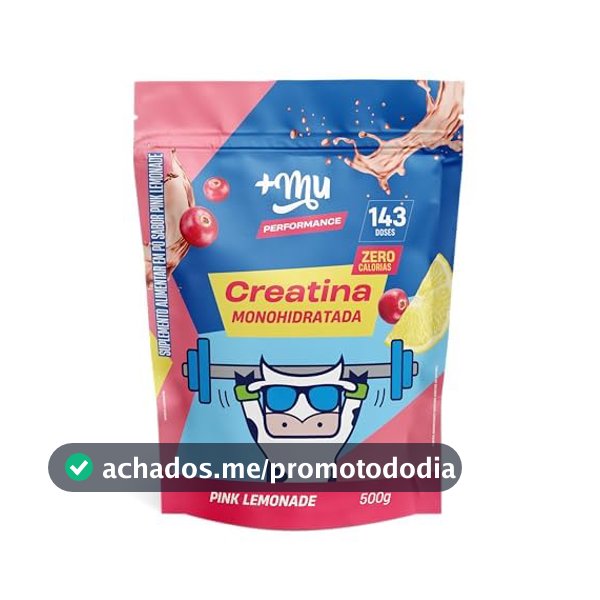 Creatina Mais Mu, Sabor Pink Lemonade, 500g