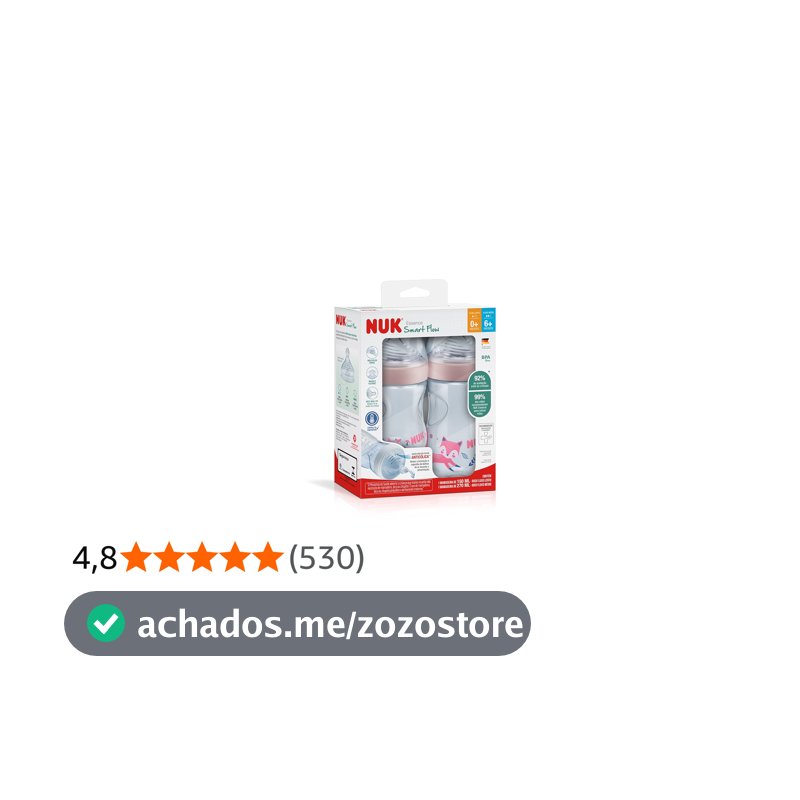 Kit de Mamadeiras Anticólica Essence Smart Flow 150 e 270ml NUK - Rosa