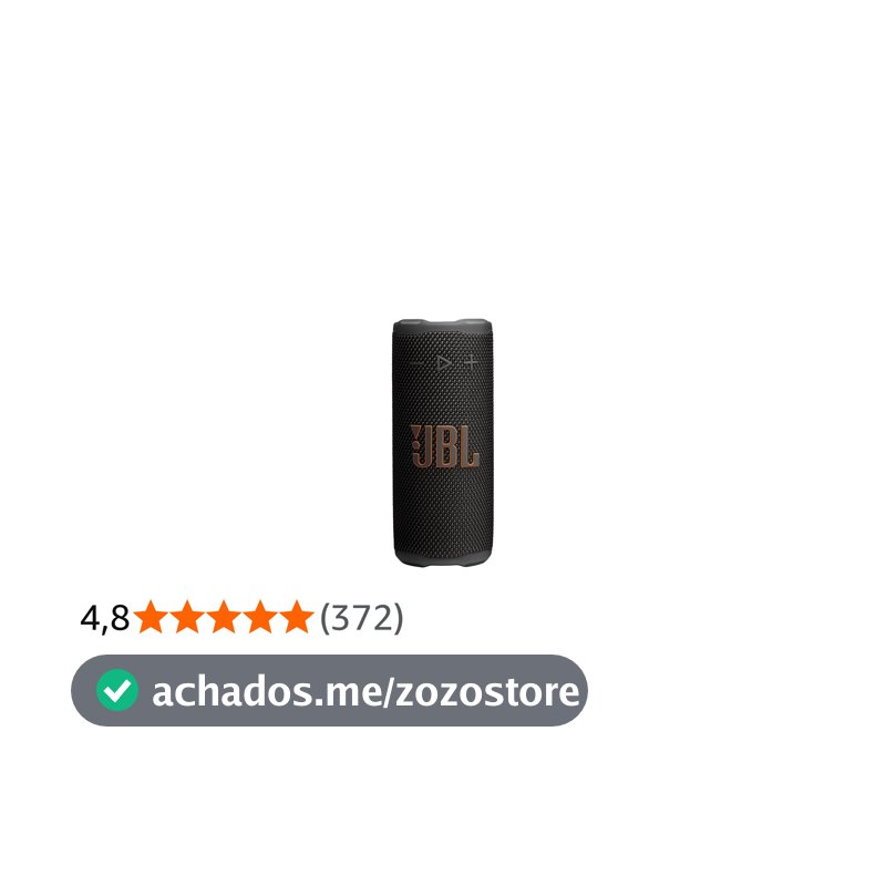 JBL Grip, Caixa de Som Bluetooth Portátil à Prova d'Água com Luz - Preto