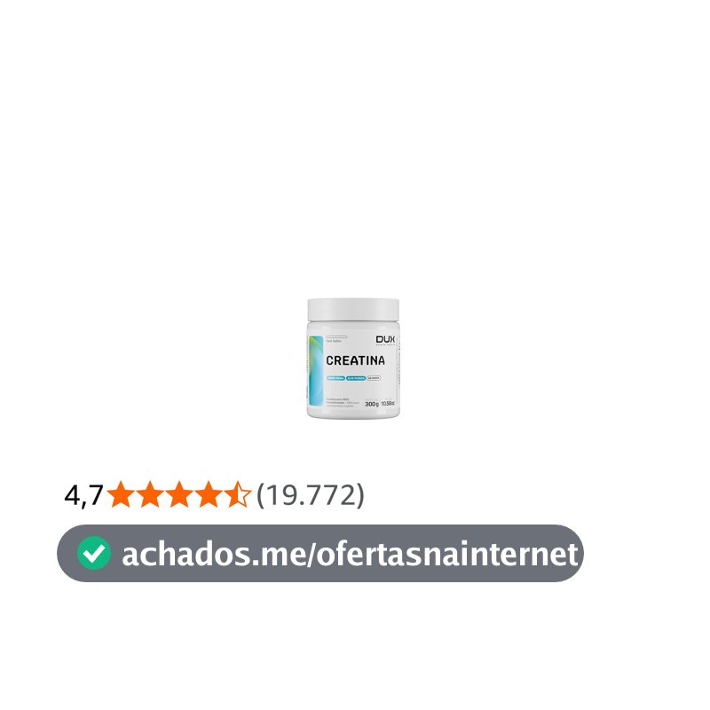 Creatina Monohidratada Sem Sabor - Pote 300g - Suplementação Treino Academia, Ganho Muscular Hipertrofia, Força Energia Resistência, Suplementos Naturais - DUX HUMAN HEALTH