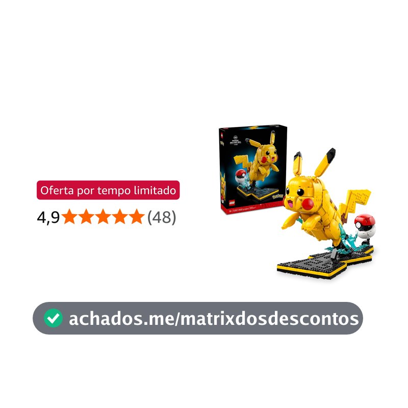 LEGO Pokémon Pikachu e Pokébola 72152 (2.050 Peças)