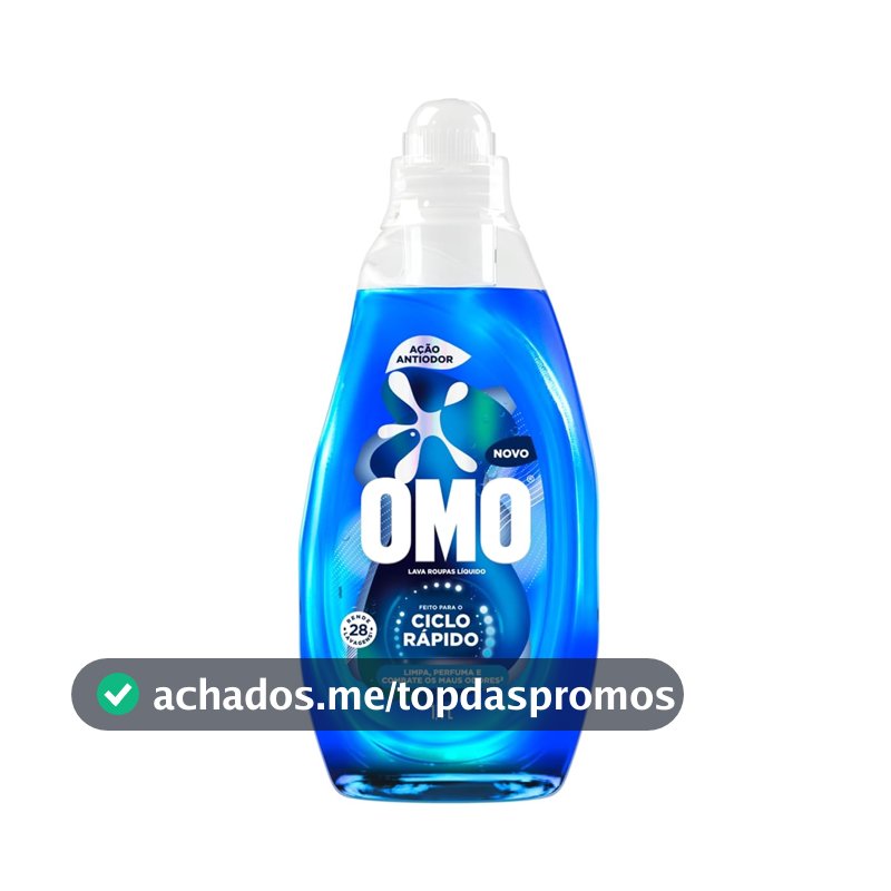 Lava-Roupas Líquido Omo Ciclo Rápido Ação Antiodor Frasco 1,4l