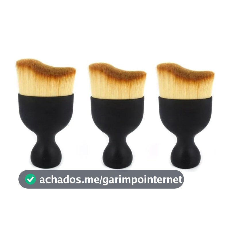 Kit 3 Pincéis para Limpeza Automotiva Remoção de Poeira