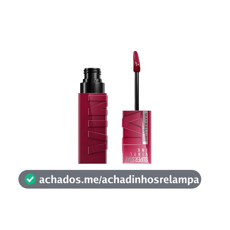 Batom Líquido Vinil SuperStay Vinyl Ink Maybelline Unrivaled 4,2ml