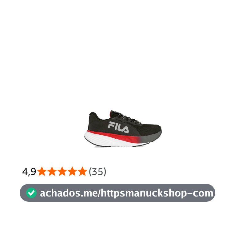 Tenis Fila Agile Feminino Preto e Vermelho