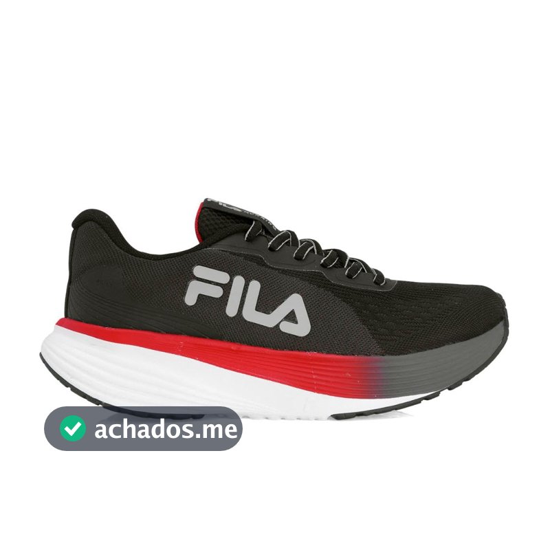 Tenis Fila Agile Feminino Preto e Vermelho