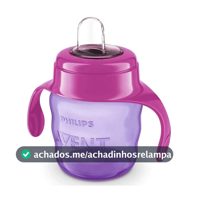 Copo de transição Philips Avent com bico de silicone rosa 6m+