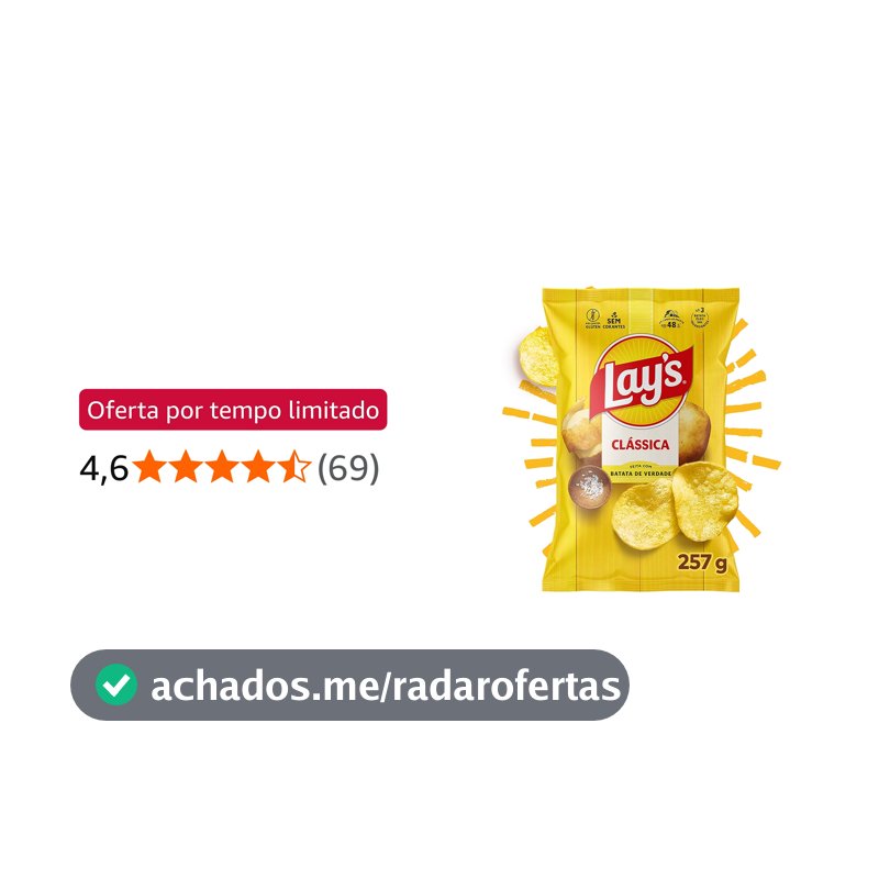 Lay's Batata Frita Lisa Clássica Original 257g