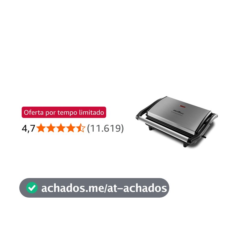 Britânia Sanduicheira e Grill Press 127V, BGR27I classico/moderno Plástico e Metal
