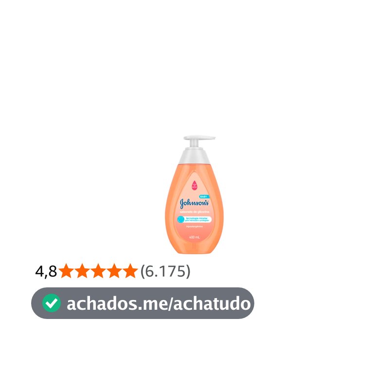 Sabonete Líquido de Glicerina Johnson's Baby, Da Cabeça aos Pés, 400ml