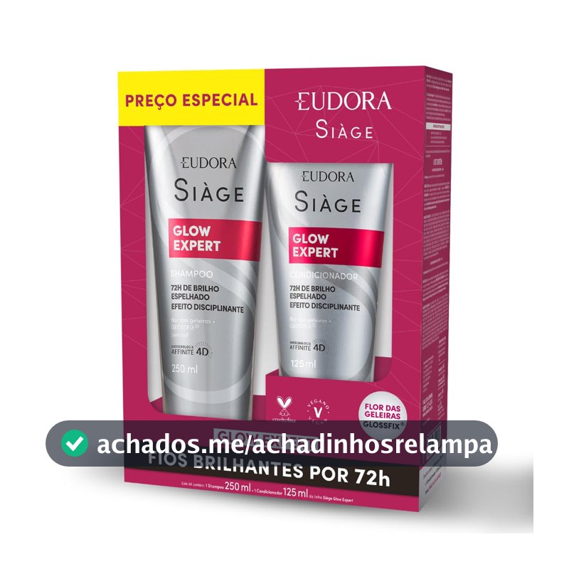 Eudora Siàge Promopack Glow Expert Shampoo 250ml + Condicionador 125ml
