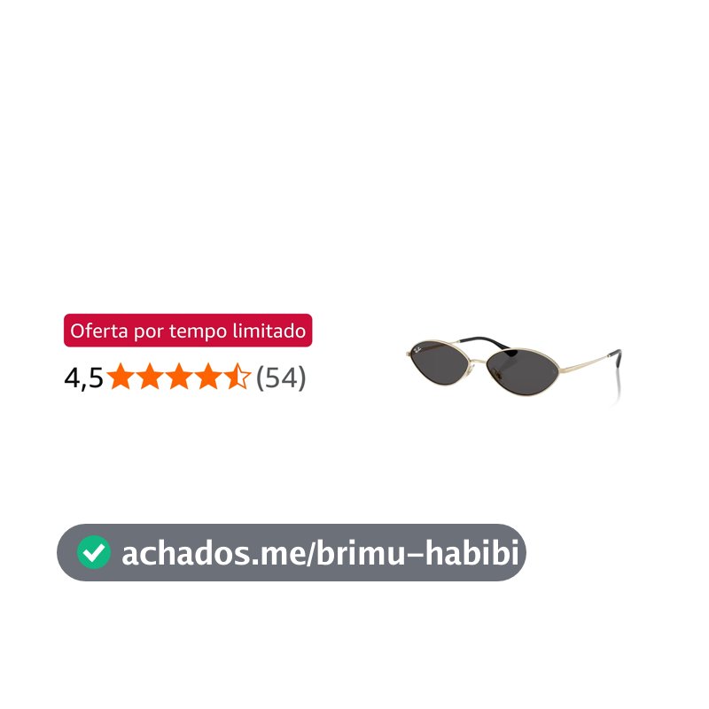 Óculos de Sol Ray-Ban Kai Unissex, Tamanho 59